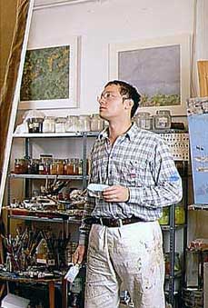 Johannes Gerv&eacute; im Atelier